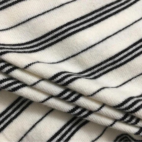 Miu Miu Black and Cream Striped Polo Long Sleeve - Picture 5 of 7